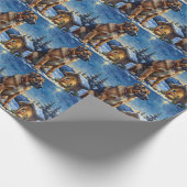 Anatolian Shepherd Dog Guarding Nativity Scene Cadeaupapier (Hoek)