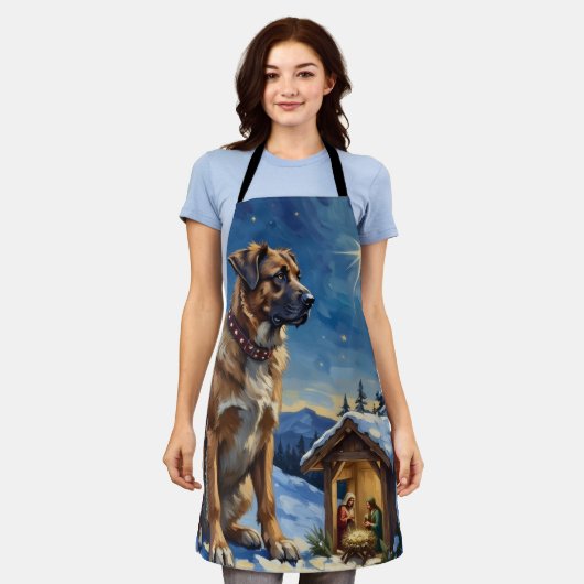 Anatolian Shepherd Dog Guarding Nativity Scene Schort (Gedragen)