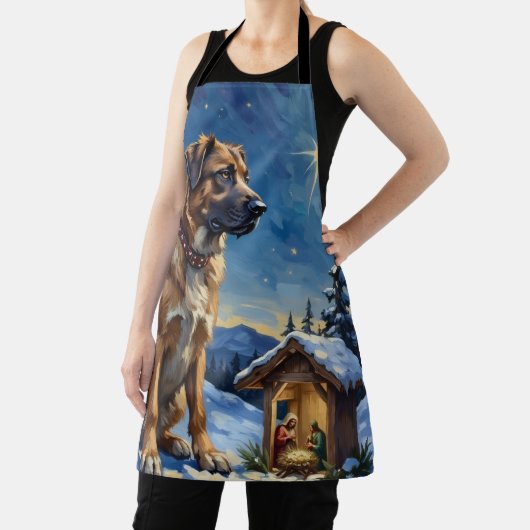 Anatolian Shepherd Dog Guarding Nativity Scene Schort (Insitu)