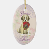 Anatolian Shepherd Dog Heart Mam Keramisch Ornamen Keramisch Ornament (Rechts)