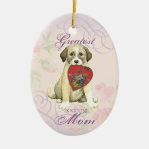 Anatolian Shepherd Dog Heart Mam Keramisch Ornamen Keramisch Ornament
