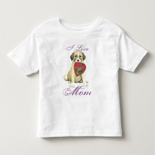 Anatolian Shepherd Dog Heart Mama Kinder Shirts (Voorkant)