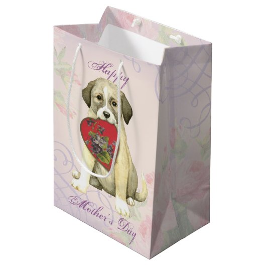 Anatolian Shepherd Dog Heart Mama Medium Cadeauzakje (Voorkant Gekanteld)