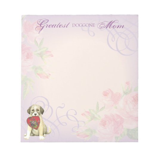 Anatolian Shepherd Dog Heart Mama Notitieblok (Voorkant)