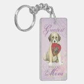 Anatolian Shepherd Dog Heart Mama Sleutelhanger (Voorkant Links)