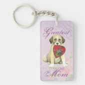 Anatolian Shepherd Dog Heart Mama Sleutelhanger (Voorkant)