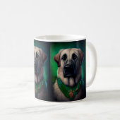Anatolian Shepherd dog in St. Patrick's Day Dress Koffiemok (Voorkant rechts)