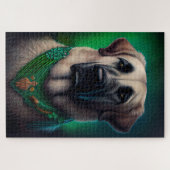 Anatolian Shepherd dog in St. Patrick's Day Dress Legpuzzel (Horizontaal)