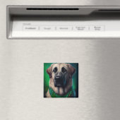 Anatolian Shepherd dog in St. Patrick's Day Dress Magneet (Insitu (Vaatwasser))