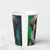 Anatolian Shepherd dog in St. Patrick's Day Dress Papieren Bekers (Links)