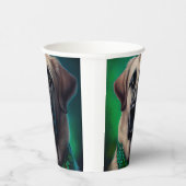 Anatolian Shepherd dog in St. Patrick's Day Dress Papieren Bekers (Rechts)