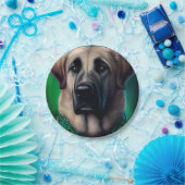 Anatolian Shepherd dog in St. Patrick's Day Dress Papieren Bordje (Feest)