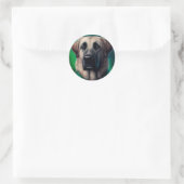 Anatolian Shepherd dog in St. Patrick's Day Dress Ronde Sticker (Tas)