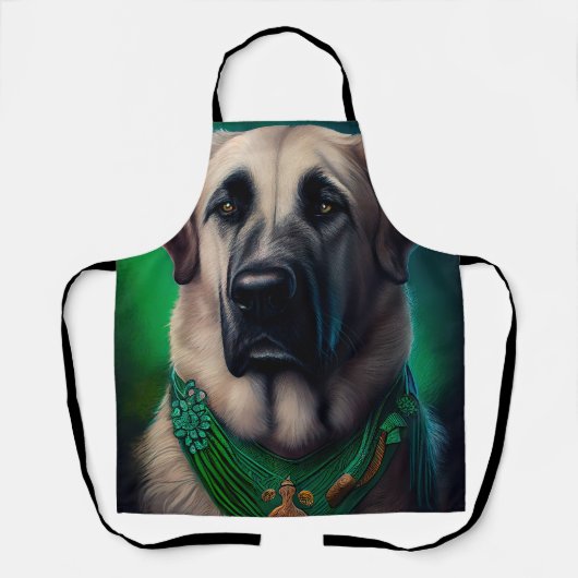 Anatolian Shepherd dog in St. Patrick's Day Dress Schort (Voorkant)