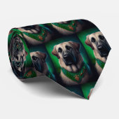 Anatolian Shepherd dog in St. Patrick's Day Dress Stropdas (Opgerold)