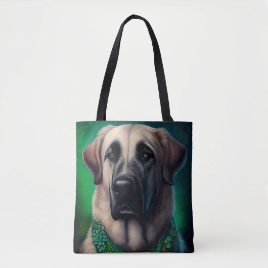 Anatolian Shepherd dog in St. Patrick's Day Dress Tote Bag (Voorkant)