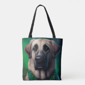 Anatolian Shepherd dog in St. Patrick's Day Dress Tote Bag (Achterkant)