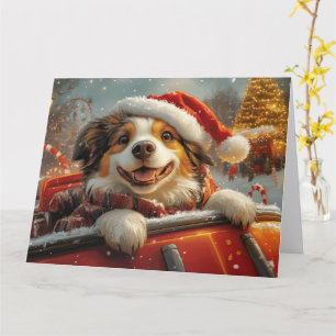 Anatolian Shepherd Dog Roller Coaster Kerstmis Kaart