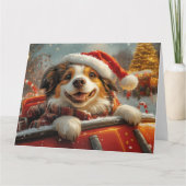 Anatolian Shepherd Dog Roller Coaster Kerstmis Kaart (Voorkant)