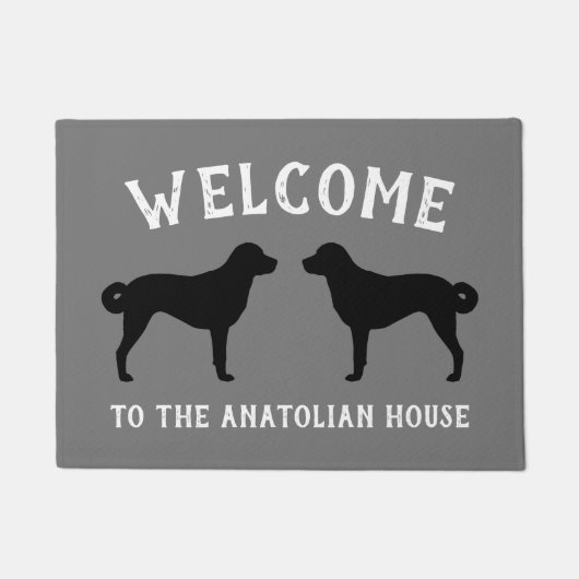 Anatolian Shepherd Dog Silhouettes Deurmat (Voorkant)