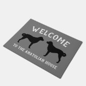 Anatolian Shepherd Dog Silhouettes Deurmat (Schuin)