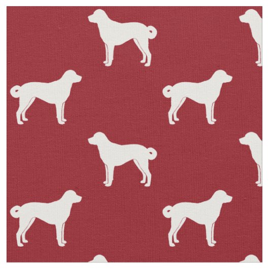 Anatolian Shepherd Dog Silhouettes Pattered Stof (Close Up)