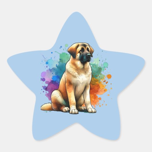 Anatolian Shepherd Dog Ster Sticker (Voorkant)
