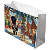 Anatolian Shepherd Dogs Christmas Snow Holiday Groot Cadeauzakje (Achterkant Gekanteld)