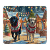 Anatolian Shepherd Dogs Christmas Snow Holiday Snijplank (Voorkant)