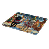 Anatolian Shepherd Dogs Christmas Snow Holiday Snijplank (Hoek)