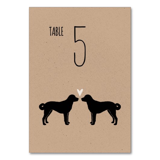 Anatolian Shepherd Dogs Wedding Reception Kaart (Voorkant)