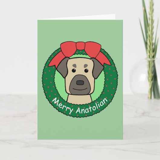 Anatolian Shepherd kerst Feestdagen Kaart (Voorkant)