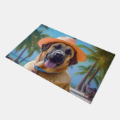 Anatolian Shepherd op Beach, hondenliefhebber zome Deurmat (Schuin)