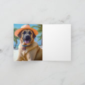 Anatolian Shepherd op Beach, hondenliefhebber zome Kaart (Binnen)