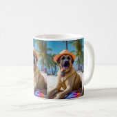 Anatolian Shepherd op Beach, hondenliefhebber zome Koffiemok (Voorkant rechts)