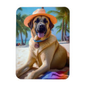 Anatolian Shepherd op Beach, hondenliefhebber zome Magneet (Verticaal)
