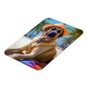 Anatolian Shepherd op Beach, hondenliefhebber zome Magneet (Linkerzijde)