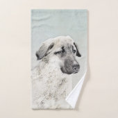Anatolian Shepherd Painting - Oorspronkelijke hond Bad Handdoek (Handdoek)