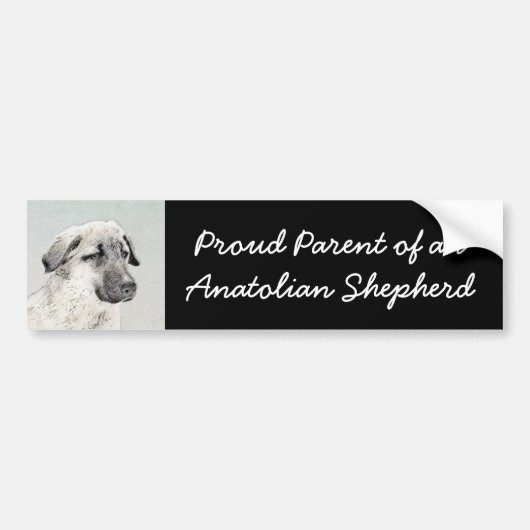 Anatolian Shepherd Painting - Oorspronkelijke hond Bumpersticker (Voorkant)