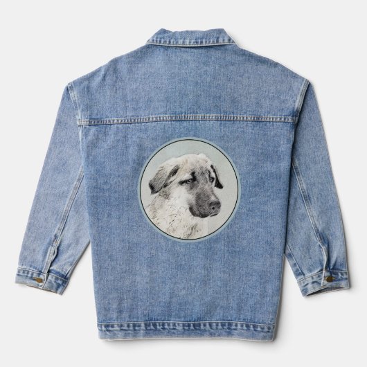 Anatolian Shepherd Painting - Oorspronkelijke hond Denim Jacket (Achterkant)