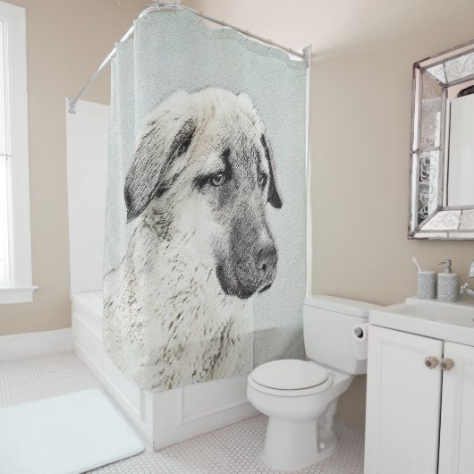 Anatolian Shepherd Painting - Oorspronkelijke hond Douchegordijn (In situ)