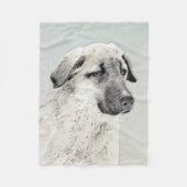 Anatolian Shepherd Painting - Oorspronkelijke hond Fleece Deken (Voorkant)