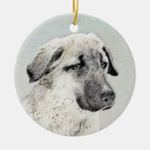 Anatolian Shepherd Painting - Oorspronkelijke hond Keramisch Ornament