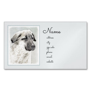 Anatolian Shepherd Painting - Oorspronkelijke hond Magnetisch Visitekaartje