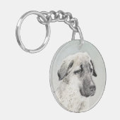 Anatolian Shepherd Painting - Oorspronkelijke hond Sleutelhanger (Voorkant Links)