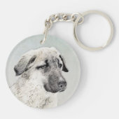 Anatolian Shepherd Painting - Oorspronkelijke hond Sleutelhanger (Achterkant)
