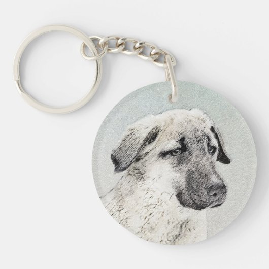 Anatolian Shepherd Painting - Oorspronkelijke hond Sleutelhanger (Voorkant)