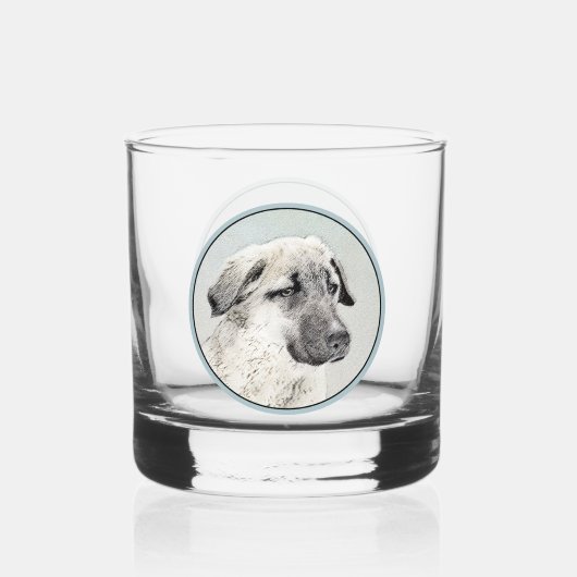 Anatolian Shepherd Painting - Oorspronkelijke hond Whisky Glas (Voorkant)
