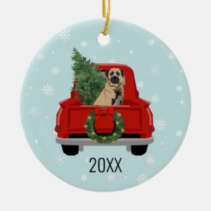 Anatolian Shepherd Red Dog kerstmis Keramisch Ornament