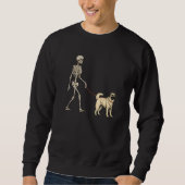 Anatolian Shepherd Skeleton Dog Walking Halloween  Trui (Voorkant)